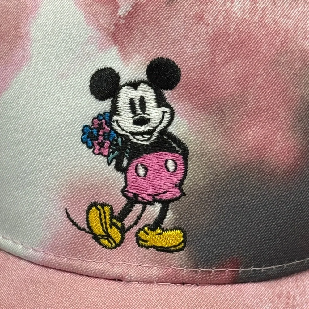 Pink and Gray Tye Dye Mickey Mouse Cap - Picture 4 of 4